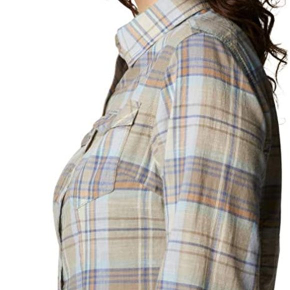 🆕Columbia Women's Camp Henry™ II LS Shirt, Velvet Cove Plaid, Brand NEW, NWT - Picture 2 of 5